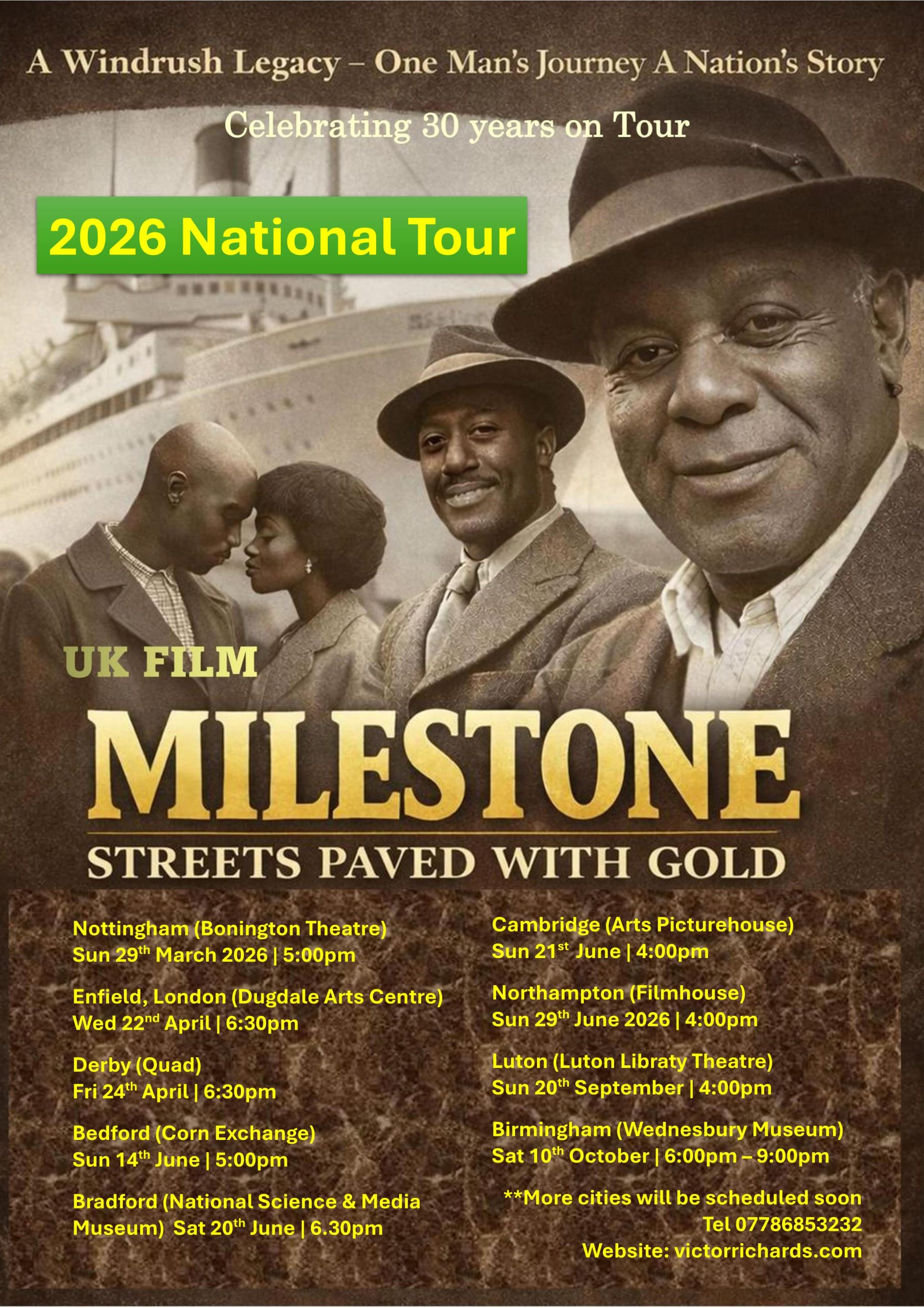 Featured image for “2026 UK National Tour — Milestone: Streets Paved with Gold”